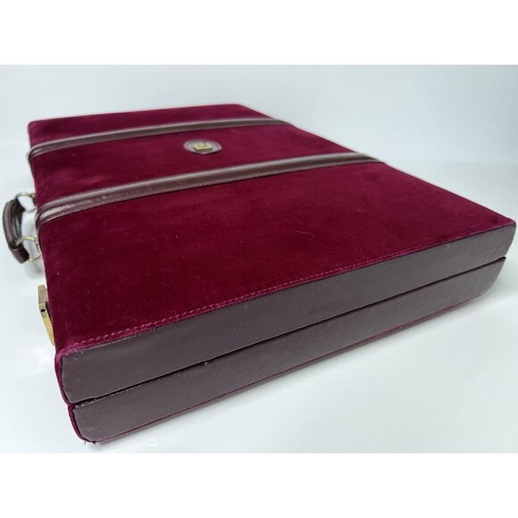 Vintage Pierre Cardin Backgammon Set Velour Attaché Case 1970s w/ Cups Manual - Picture 13 of 13